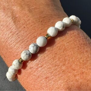 Gorjana Howlite Power Gemstone Gold Bracelet